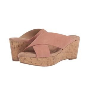 CL by Laundry Comfort Cushion Cork Wedge Sandals – Pink (Size 7.5 / 38)